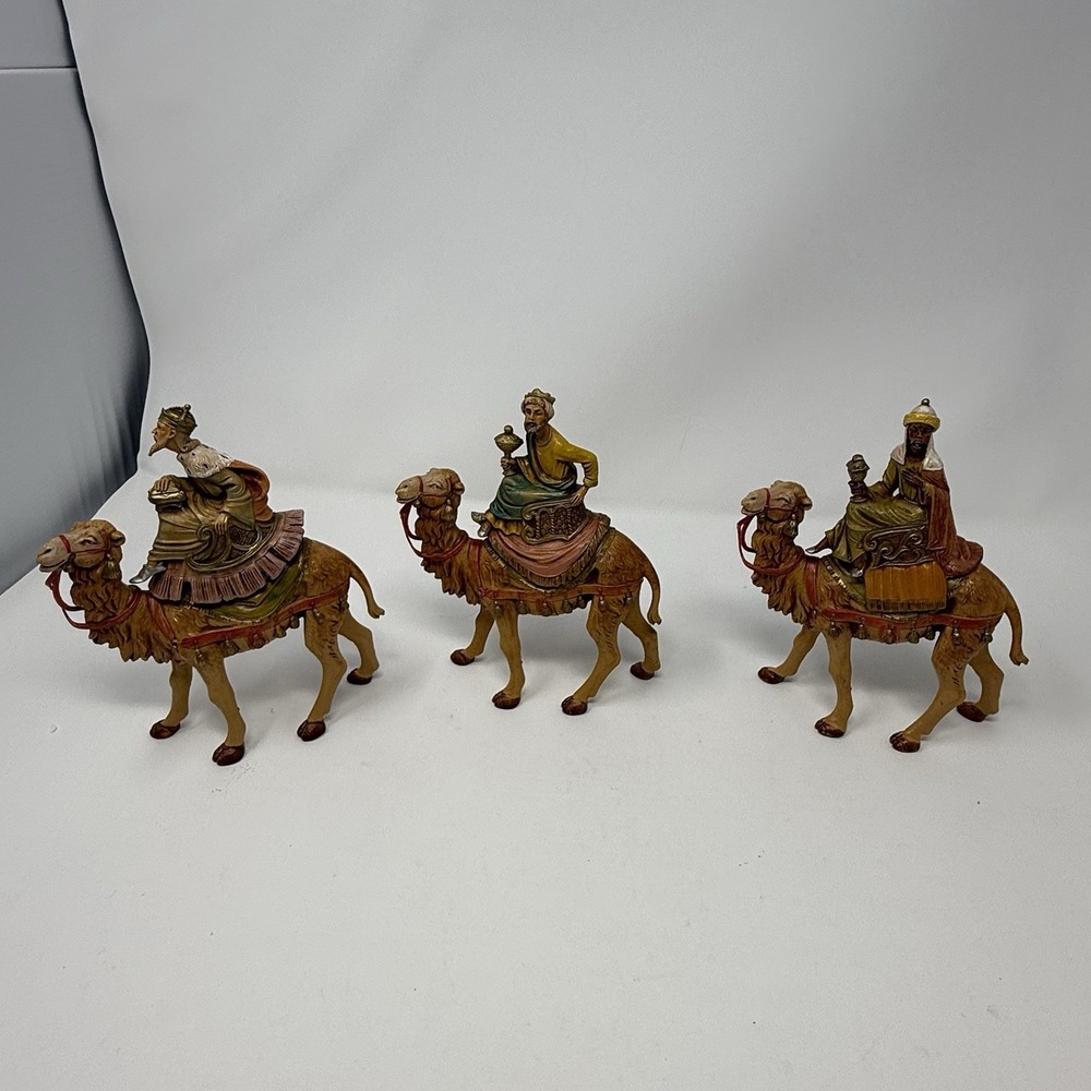 Fontanini 5" Scale Three Kings on Camels Nativity Figurine Set 71514